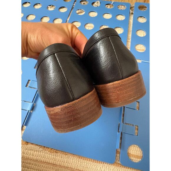 Madewell Black Leather Frances Loafer Flats Size 7 - Picture 4 of 12